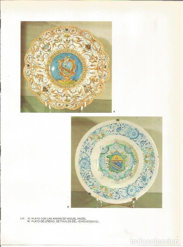 Postais: LAMINA 27444: Plato con las armas de Miguel Angel y plato de Urbino - Raymonde de Gans