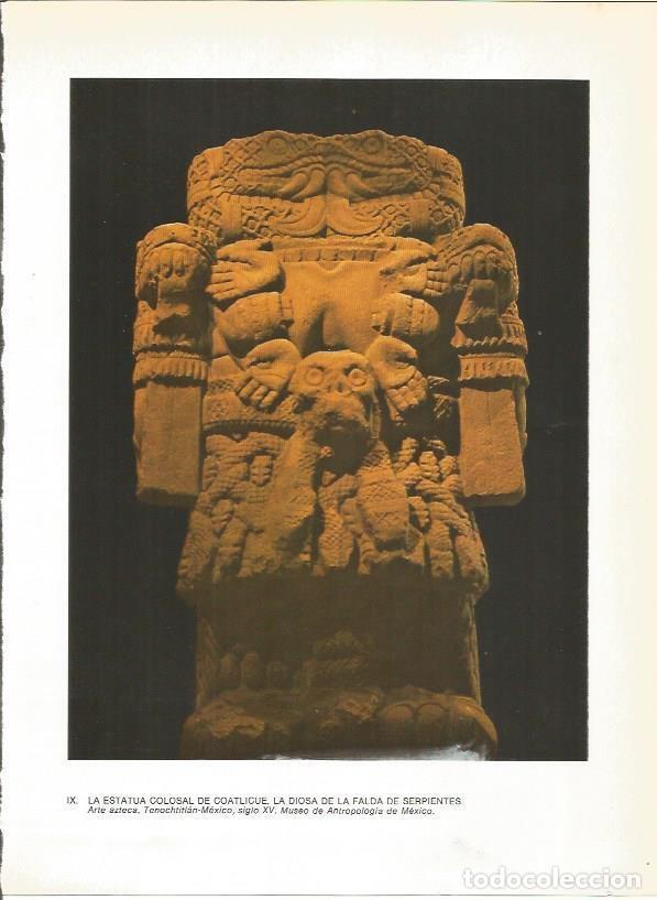 Postales: LAMINA 27344: Estatua de la diosa Coatlicue - Guy Annequin