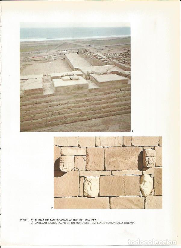 Postais: LAMINA 27383: Ruinas de Pachacamac, Peru y cabezas del Templo de Tiahuanaco, Bolivia - Guy Annequin