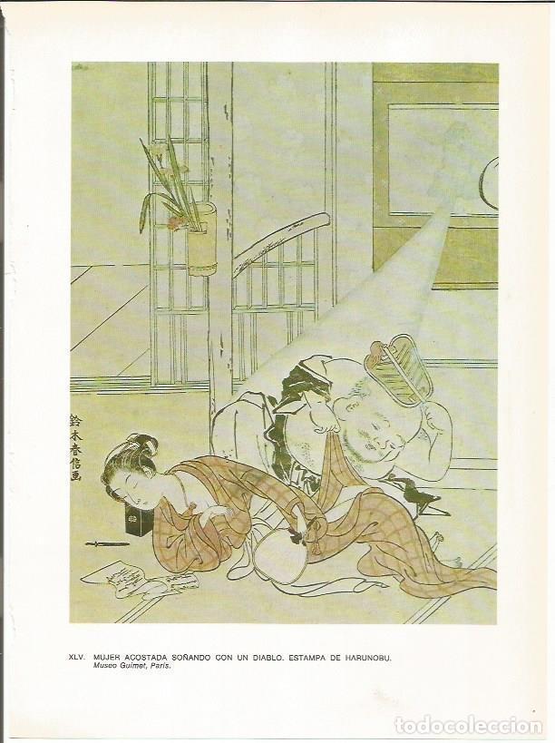 Postcards: LAMINA 27551: Mujer acostada so&ntilde;ando con un diablo, por Harunobu - Raymonde de Gans