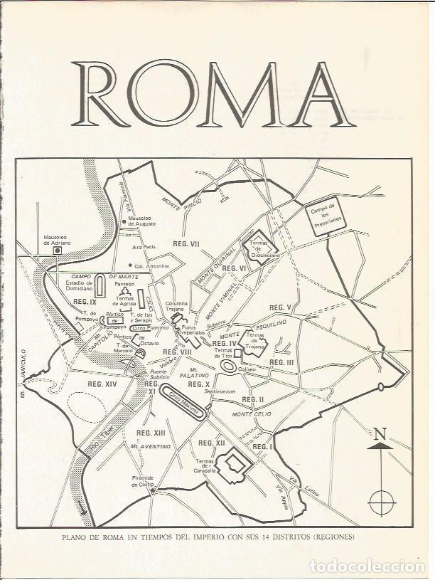 Postcards: LAMINA 27449: Plano de Roma en tiempos del Imperio - Raymonde de Gans