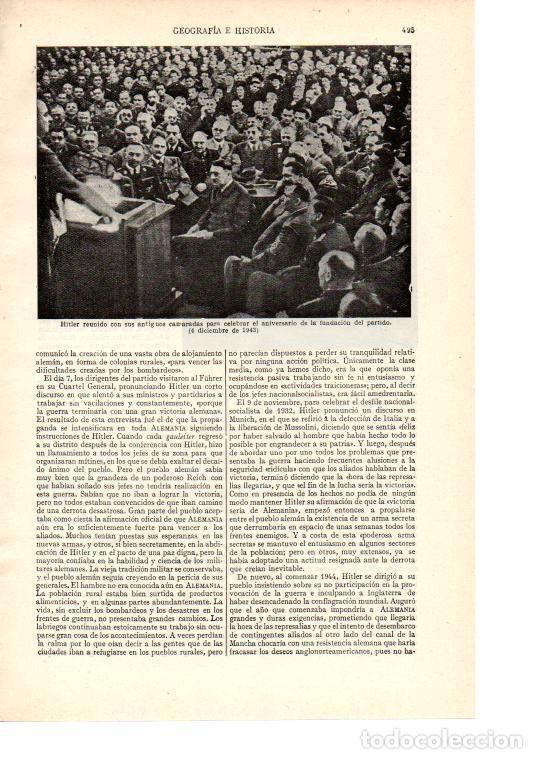 Cartoline: LAMINA ESPASA 38430: Hitler en el aniversario de la fundacion del partido en 1942 - Varios