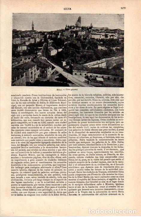 Cartoline: LAMINA ESPASA 38368: Vista general de Siena, Italia - Varios