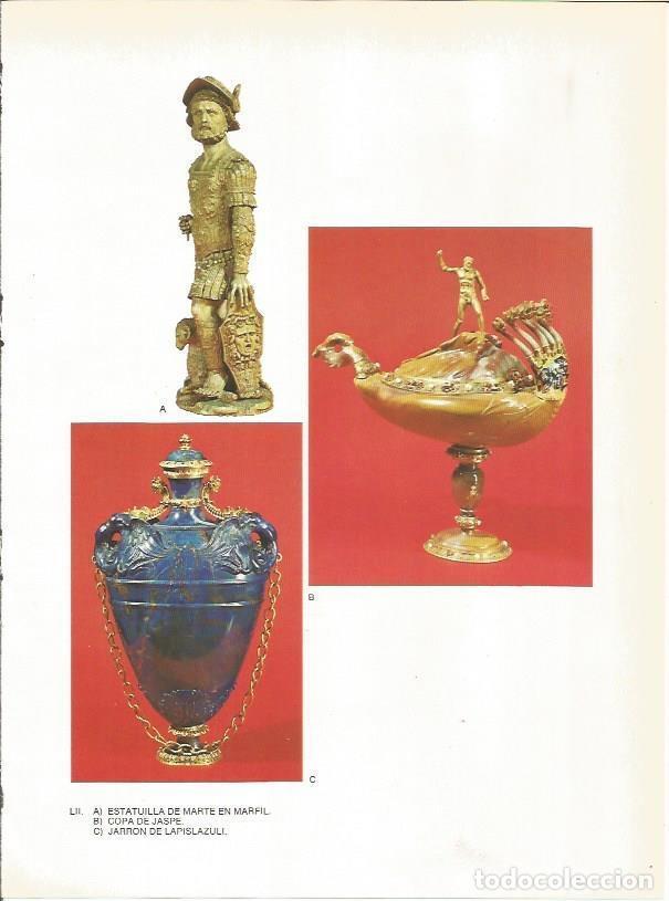 Cartoline: LAMINA 27443: Copa de jaspe, jarron de lapislazuli y estatuilla de Marte - Raymonde de Gans