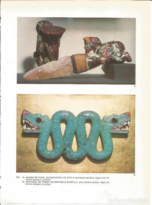 Cartoline: LAMINA 27356: Pu&ntilde;al de sacrificio y pectoral mixteco-azteca - Guy Annequin
