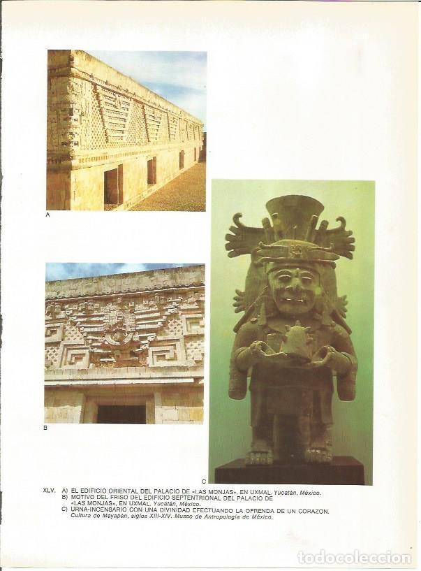 Cartoline: LAMINA 27380: Edificio del Palacio de las Monjas, friso y urna de Uxmal, Mexico - Guy Annequin