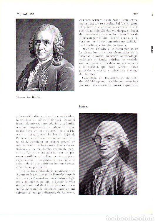 Postcards: LAMINA 28199: Linneo, por Roslin y retrato de Buffon - Josep Pijoan