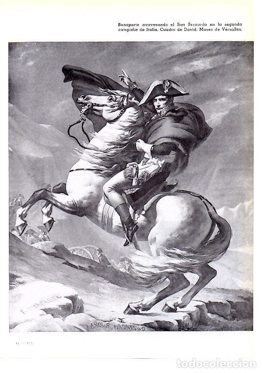 Postcards: LAMINA 28229: Bonaparte atravesando el San Bernardo en Italia, por David - Josep Pijoan