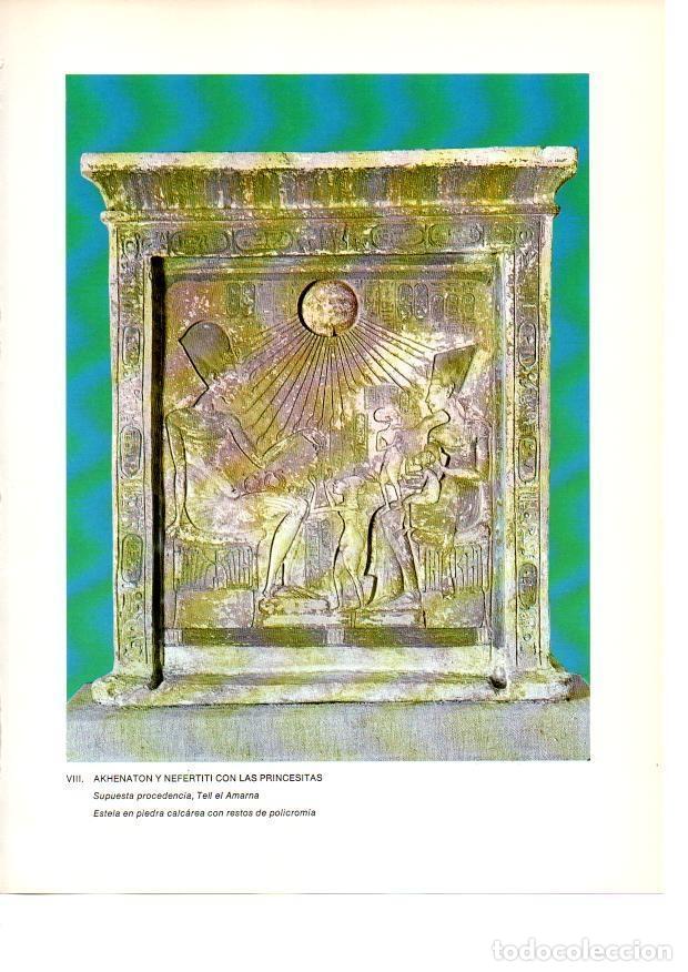 Cartoline: LAMINA 27910: Estela de Akhenaton y Neferititi con las princesas, Egipto - Raymonde de Gans