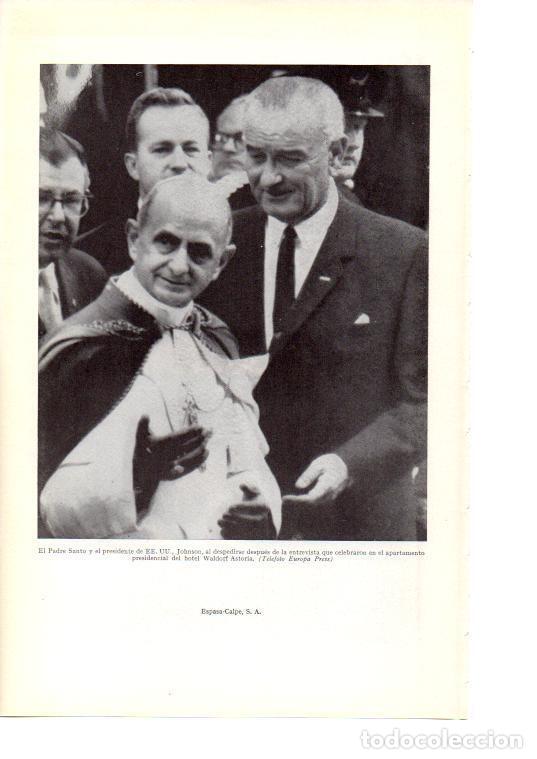 Postkarten: LAMINA 38905: El Papa y el presidente Johnson en el hotel Waldorf Astoria - VVAA