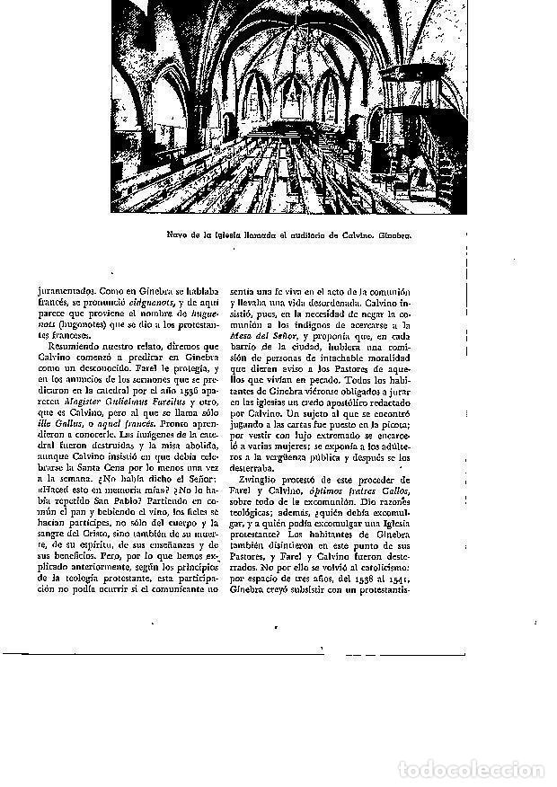 Postales: LAMINA 28104: Nave de la iglesia de Calvino, Ginebra - Josep Pijoan