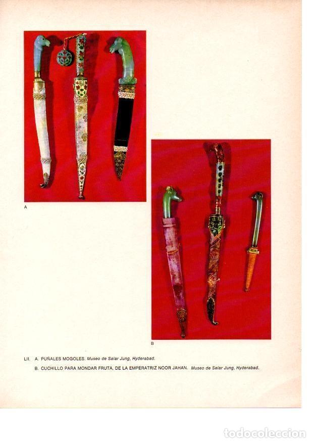 Postcards: LAMINA 28066: Pu&ntilde;ales mogoles y cuchillo de la emperatriz Noor Jahan - Raymonde de Gans