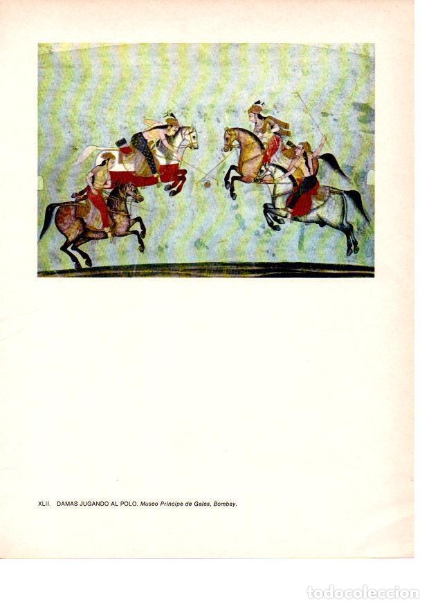 Postcards: LAMINA 28056: Damas jugando al polo, pintura de India - Raymonde de Gans