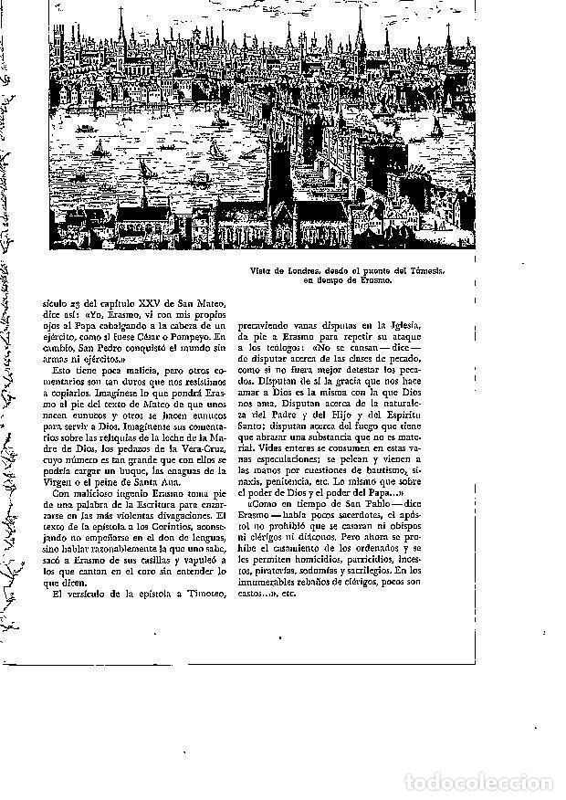 Postcards: LAMINA 28095: Vista de Londres en tiempos de Erasmo - Josep Pijoan