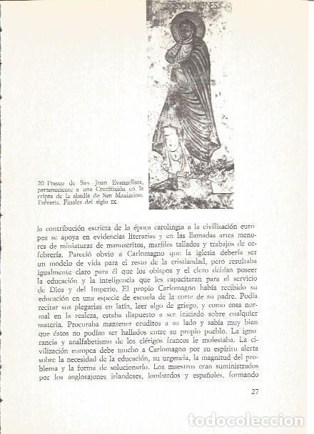 Postales: LAMINA V02535: Fresco de San Juan Bautista, cripta de la abadia de San Maximino, Treveris - John Bec
