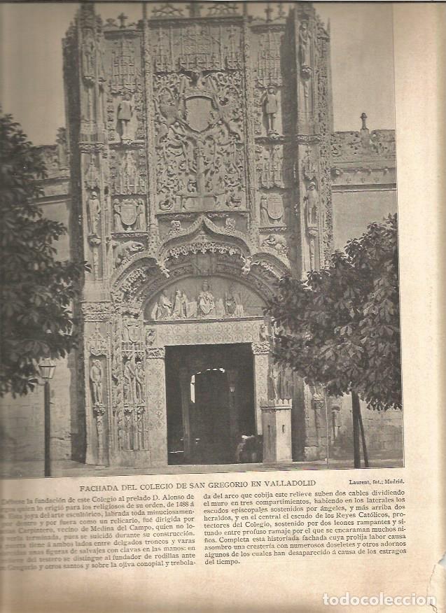 Postales: LAMINA V02866: Fachada del colegio San Gregorio, Valladolid - Varios