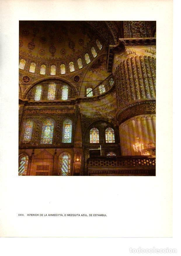 Postais: LAMINA 27868: Interior de la Mezquita Azul de Estambul - Raymonde de Gans