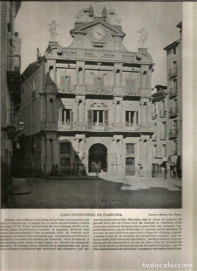 Postales: LAMINA V02707: Casa consistorial de Pamplona - Varios