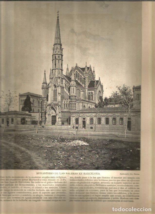 Cartoline: LAMINA V02719: Monasterio de Las Salesas, Barcelona - Varios