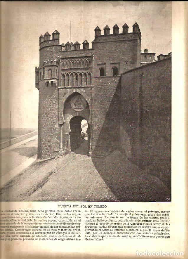 Postales: LAMINA V02727: Puerta del Sol, Toledo - Varios