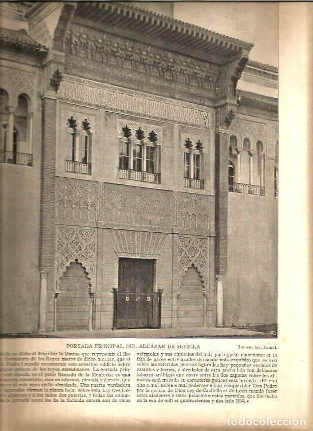 Cartoline: LAMINA V02732: Portada principal del Alcazar de Sevilla - Varios