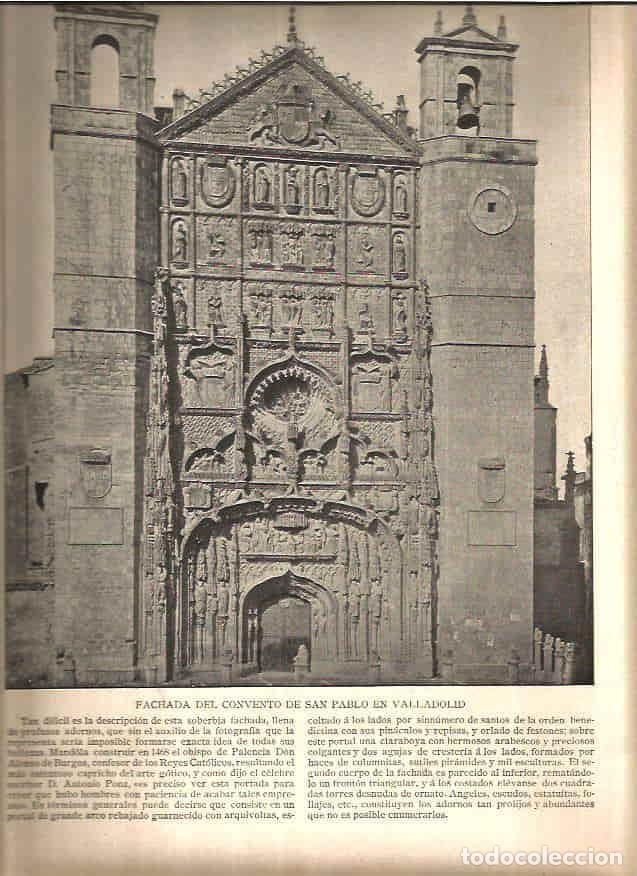 Postais: LAMINA V02737: Fachada del convento de San Pablo, Valladolid - Varios