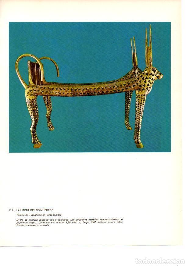 Postales: LAMINA 27943: La litera de los muertos de la tumba de Tutankhamon - Raymonde de Gans