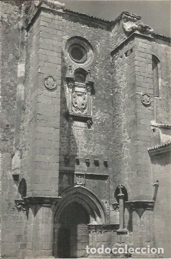 Postales: LAMINA V02071: Caceres. Exterior iglesia de Santiago - M. Mu&ntilde;oz de San Pedro, Conde de Canilleros