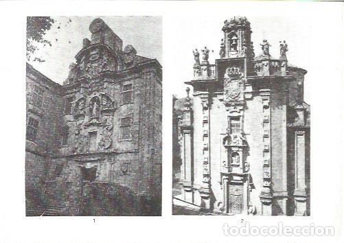 Postales: LAMINA V02335: Fachada de Santa Clara y Parroquia de San Fructuoso en Santiago de Compostela - G. Fu