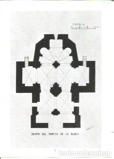 Postales: LAMINA V02292: Catedral de Santiago. Plano de la cripta del Portico de la Gloria - G. Fuertes Doming