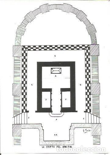 Postales: LAMINA V02304: Catedral de Santiago. Planta de la Cripta del Apostol - G. Fuertes Dominguez