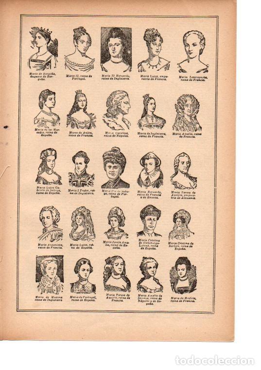 Postais: LAMINA 39114: Reinas y princesas de Europa con el nombre de Maria - VVAA