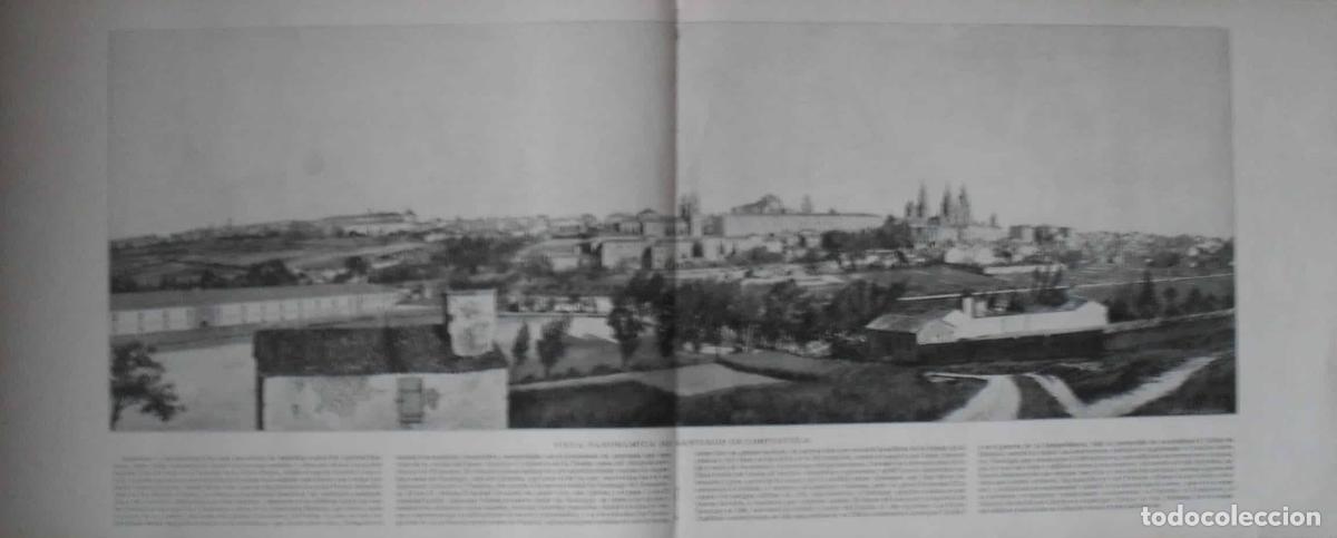 Postales: LAMINA V02641: Vista panoramica de Santiago de Compostela - Varios