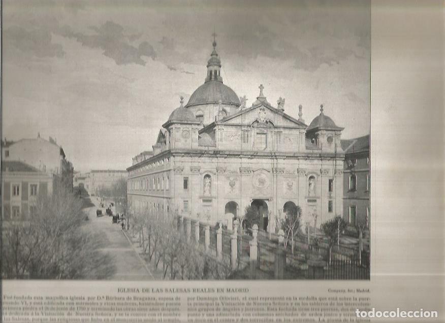 Postales: LAMINA V02620: Iglesia de las Salesas Reales en Madrid - Varios