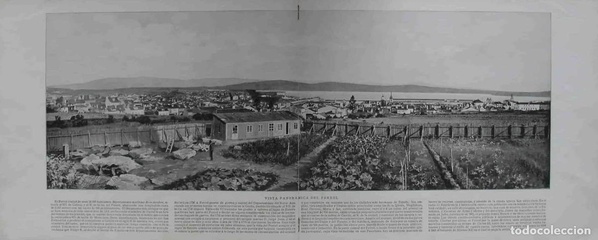 Cartes Postales: LAMINA V02634: Vista panoramica del Ferrol - Varios