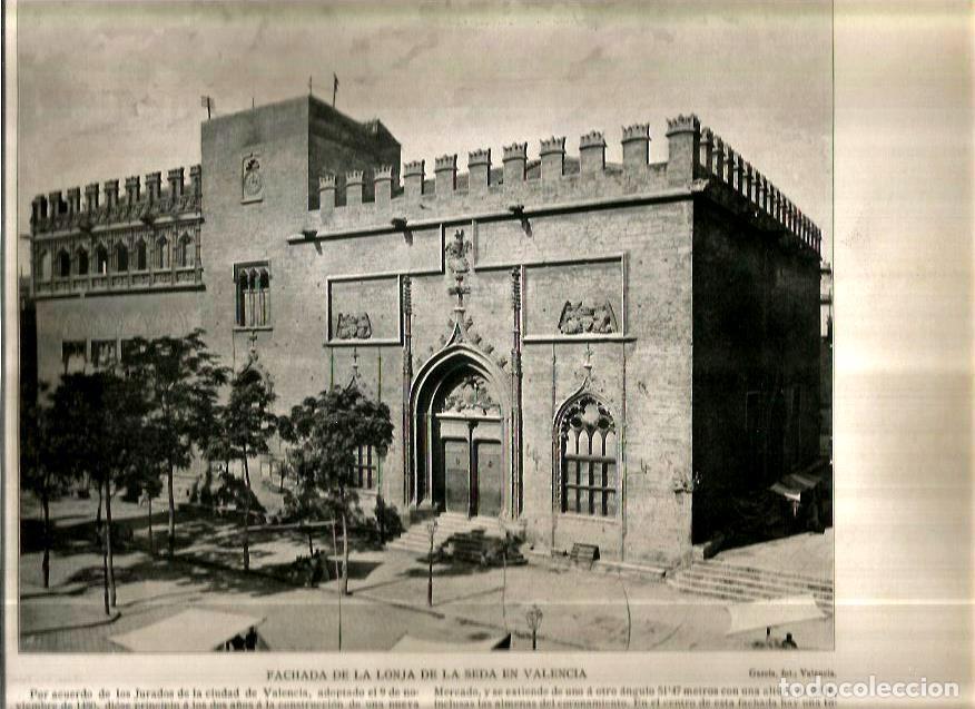Postkarten: LAMINA V02638: Fachada de la lonja de la seda en Valencia - Varios