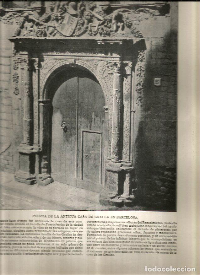 Postais: LAMINA V02708: Puerta de la antigua casa de Gralla en Barcelona - Varios