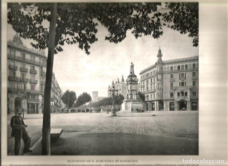 Postais: LAMINA V02713: Monumento a Juan Guell en Barcelona - Varios