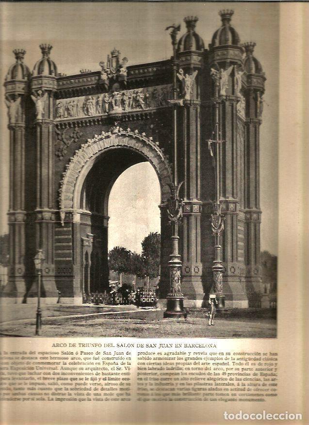Postais: LAMINA V02723: Arco del Triunfo, Barcelona - Varios