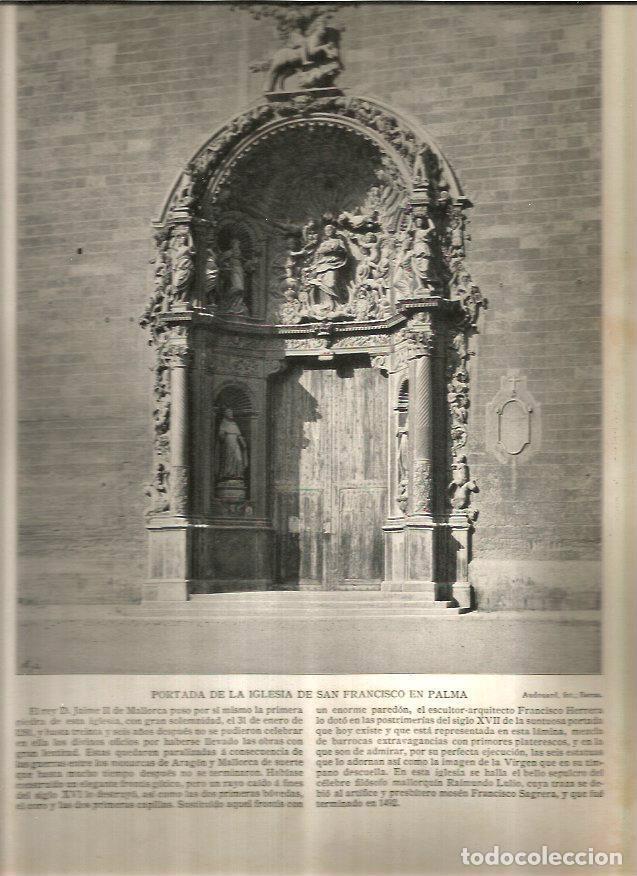 Postais: LAMINA V02699: Portada de la iglesia de San Francisco en Palma de Mallorca - Varios