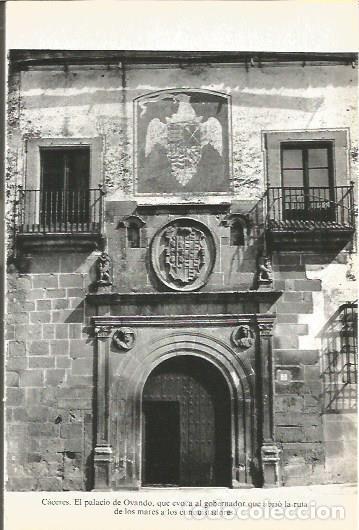 Postais: LAMINA V02038: Caceres. Fachada Palacio de Ovando - M. Mu&ntilde;oz de San Pedro, Conde de Canilleros