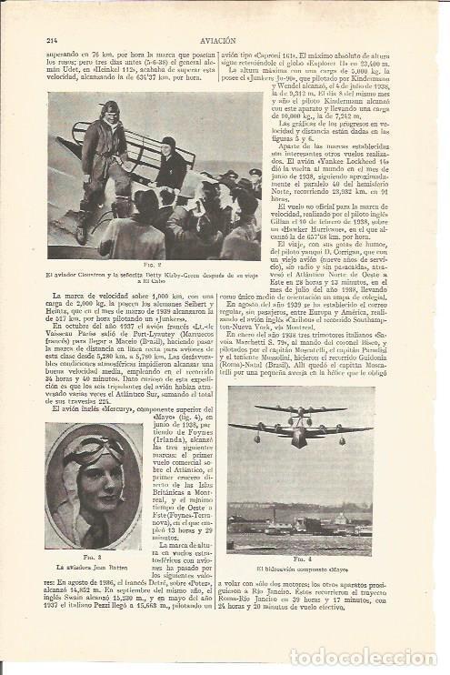 Postkarten: LAMINA V03665: Jean Batten, Cloustron y Betty Kirby-Green e hidroavion Mayo - Varios
