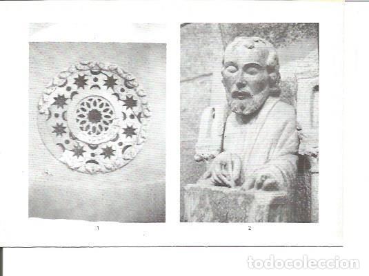 Postales: LAMINA V02319: Catedral de Santiago. Roseton y escultura del Maestro Mateo - G. Fuertes Dominguez