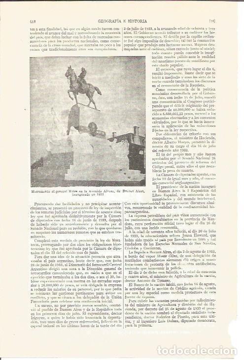 Postais: LAMINA V04142: Monumento al general Mitre en Buenos Aires - Varios