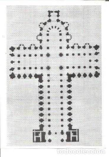 Postales: LAMINA V02295: Plano de la planta de la Catedral de Santiago - G. Fuertes Dominguez