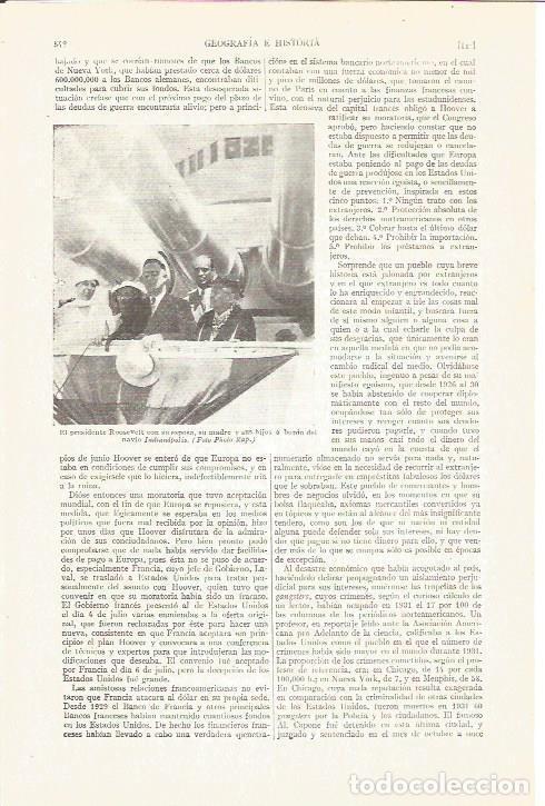 Postales: LAMINA V04170: Roosevelt, esposa e hijos en el Indianapolis - Varios