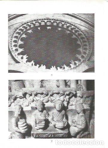 Postales: LAMINA V02290: Catedral de Santiago. Oculo del Portico de la Gloria y Mensula del Palacio Gelmirez -