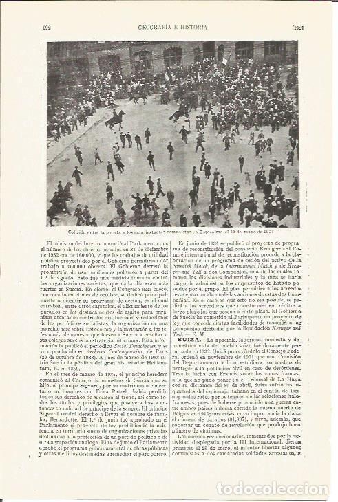 Cartoline: LAMINA V04199: Policias contra manifestantes comunistas en Estocolmo - Varios