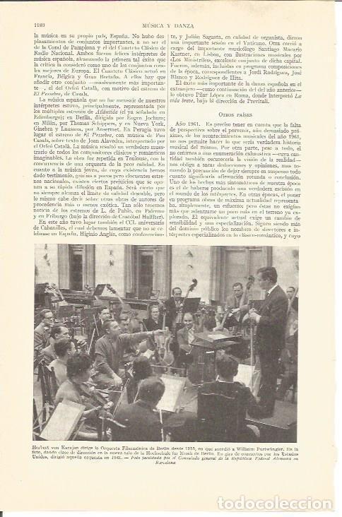 Postais: LAMINA V03155: Herbert von Karajan con la Orquesta Filarmonica de Berlin - Varios