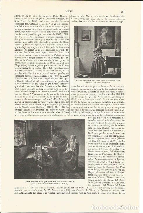Postkarten: LAMINA V03231: La dama del clavo y dama catando vino por Juan van der Meer de Delfi - Varios
